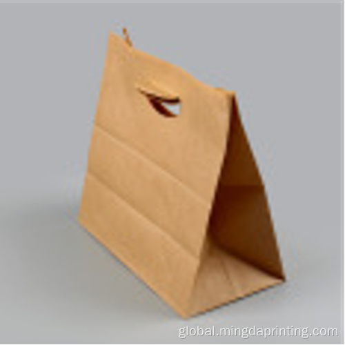 Square Bottom Paper Bag in Stock Customized printing die-cut handle paper bag Factory